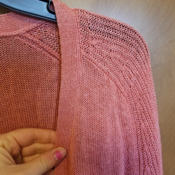 Coral pink open cardigan, Ann Taylor Loft - Picture 6 of 6